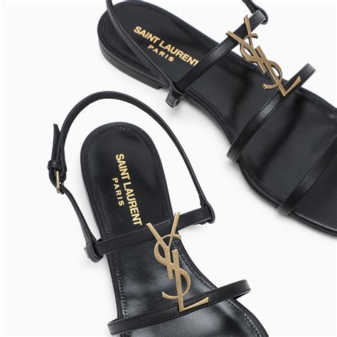 ysl cassandra flat sandals|saint laurent tribute sandals flat.